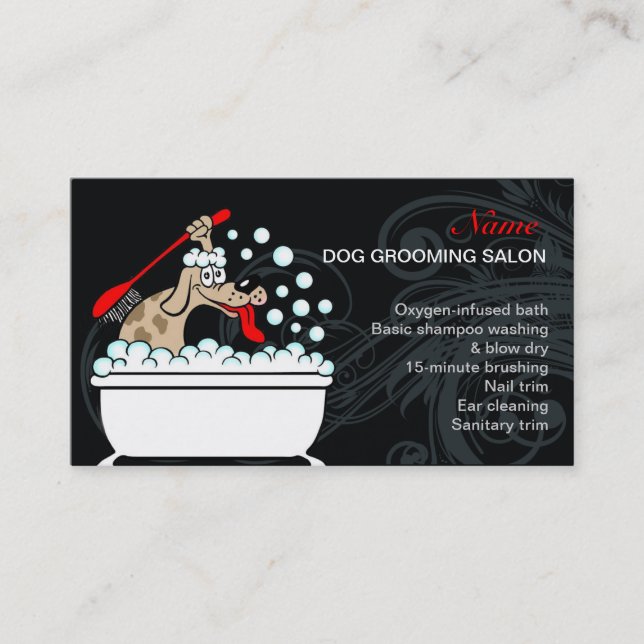Dog grooming Salon Business Card (Front)