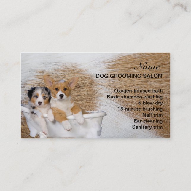 Dog grooming Salon Business Card (Front)
