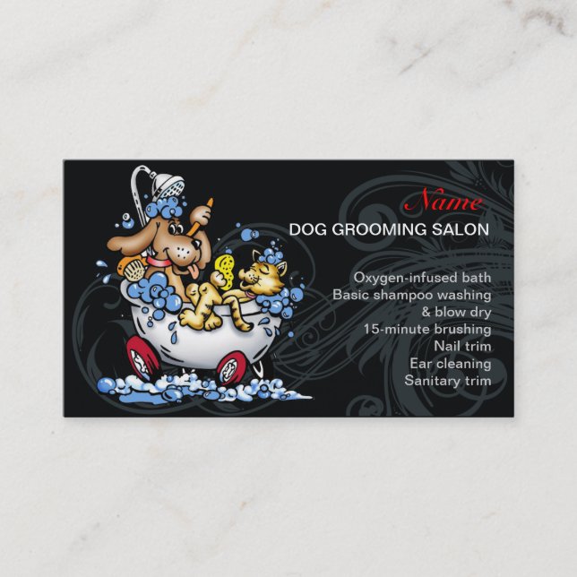 Dog grooming Salon Business Card (Front)