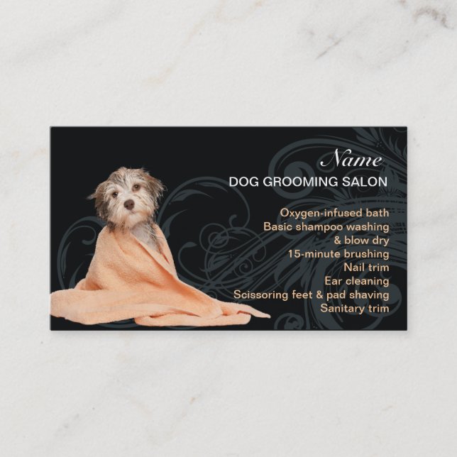 Dog grooming Salon Business Card (Front)