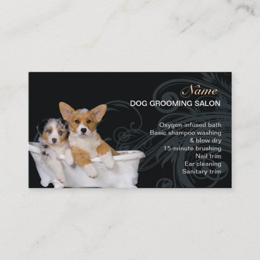 Customizable Dog grooming Salon Business Card