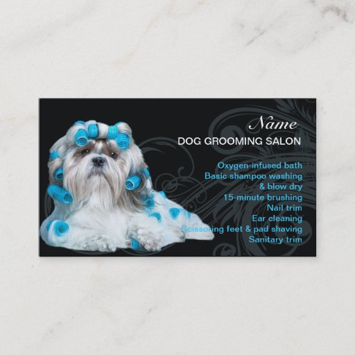 Customizable Dog grooming Salon Business Card