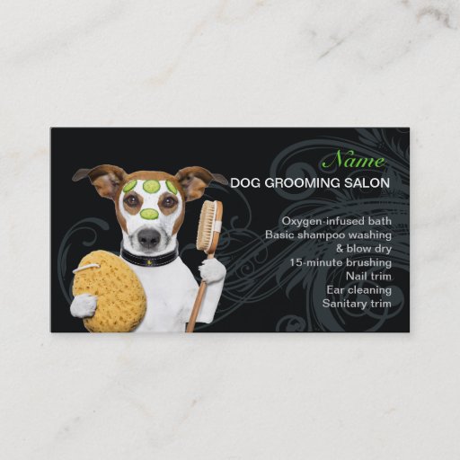 Customizable Dog grooming Salon Business Card