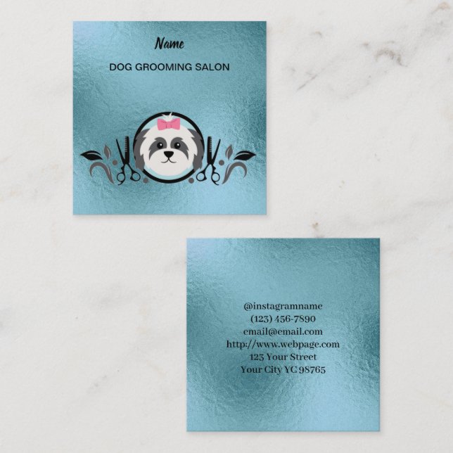 Dog grooming Salon Business Card (Front/Back)