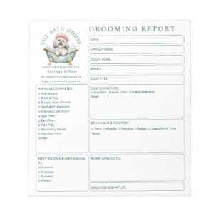 Dog Grooming Salon Customer Feedback Forms Notepad