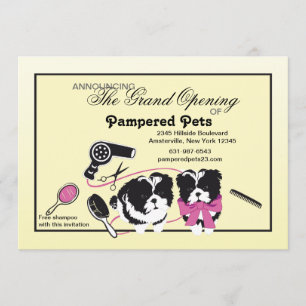 Dog Grooming Salon Grand Opening Invitation
