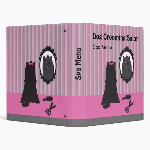 Dog Grooming Salon Menu _ Ring Binder