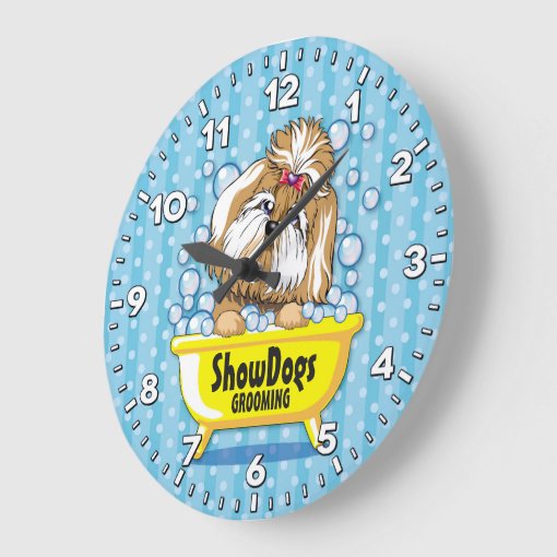 Dog Grooming SalonPet GroomerPersonalized Clock Zazzle
