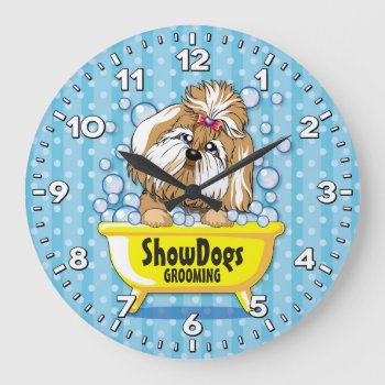 Dog Grooming Salon-pet Groomer-personalized Clock by NiceTiming at Zazzle