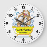 Dog Grooming Salon-pet Groomer-personalized Clock at Zazzle