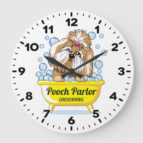 Dog Grooming Salon_Pet Groomer_Personalized Clock