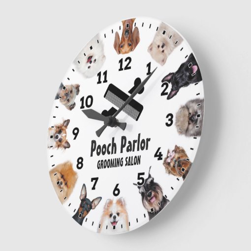 Dog Grooming SalonPet GroomerPersonalized Clock Zazzle