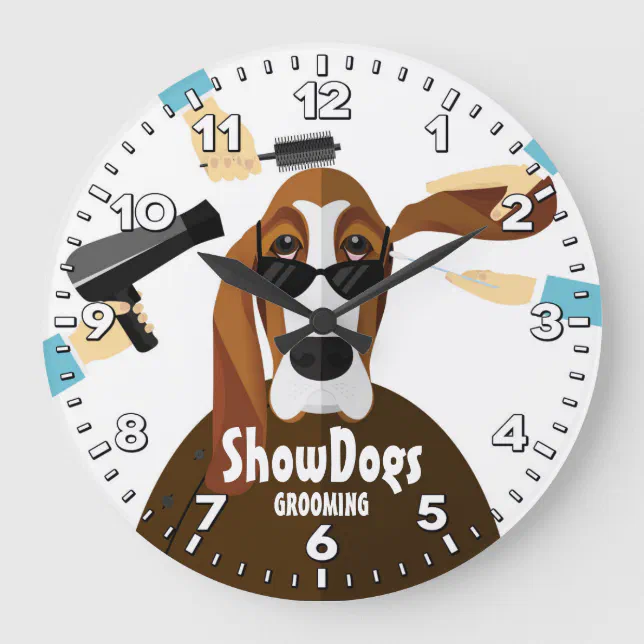 Dog Grooming SalonPet GroomerPersonalized Clock Zazzle