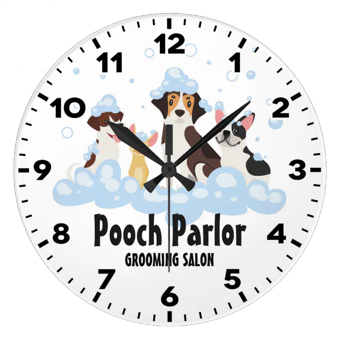 wall clock - dog groomer gifts