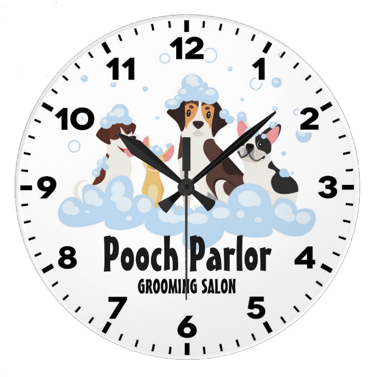 Dog Grooming SalonPet GroomerPersonalized Clock Zazzle