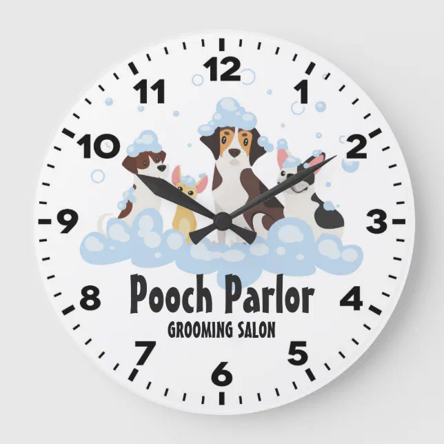 Dog Grooming SalonPet GroomerPersonalized Clock Zazzle