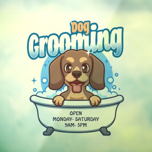 Dog Grooming Salon  Window Cling