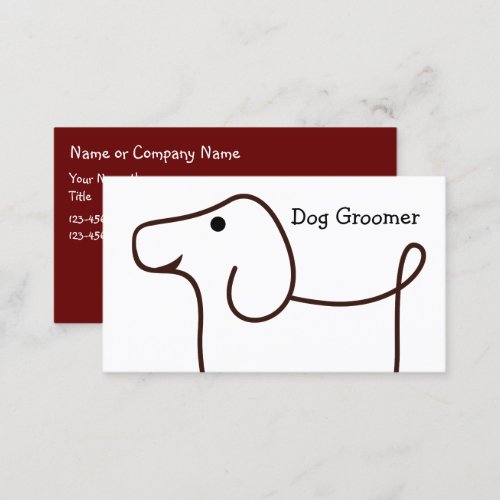 Dog Grooming Service Business Cards