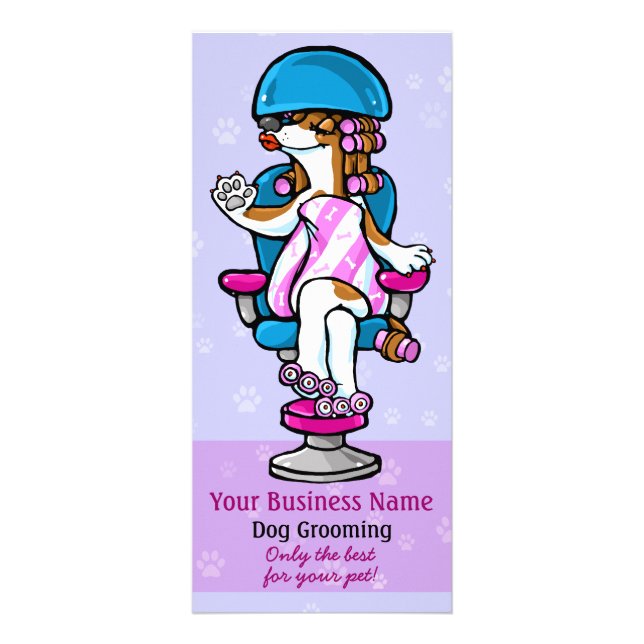 Dog Grooming Service marketing promo card (Front)