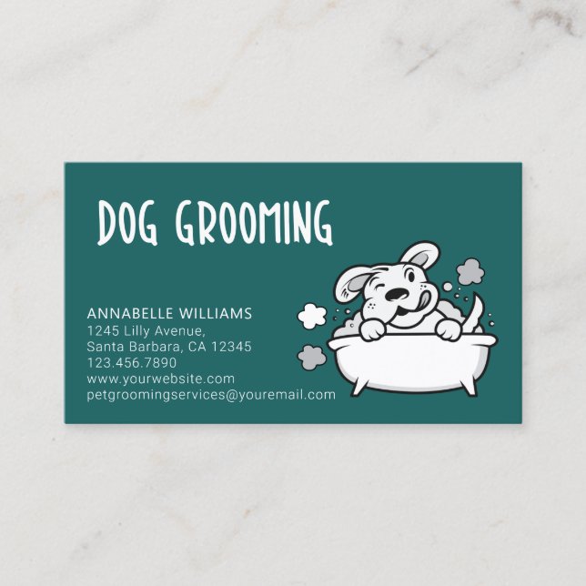 Dog Grooming Services  Business Card (Front)