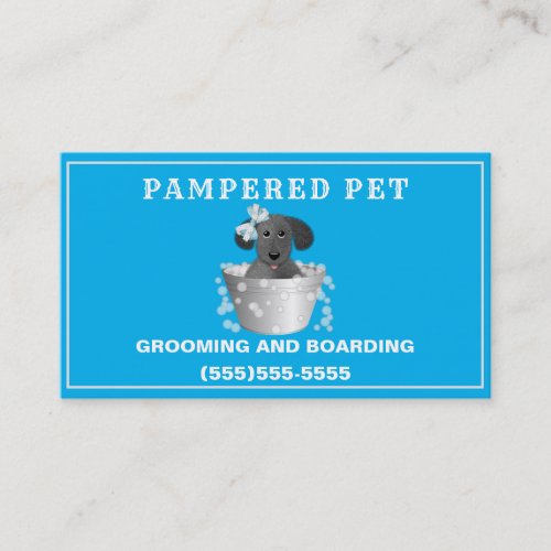 Dog Grooming Spa Appointment Business Card