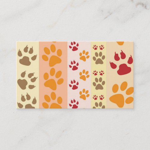 Dog Grooming stylish modern paw print Business Card