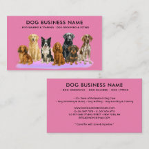 Dog Grooming Walking Sitter Boarding Training pink