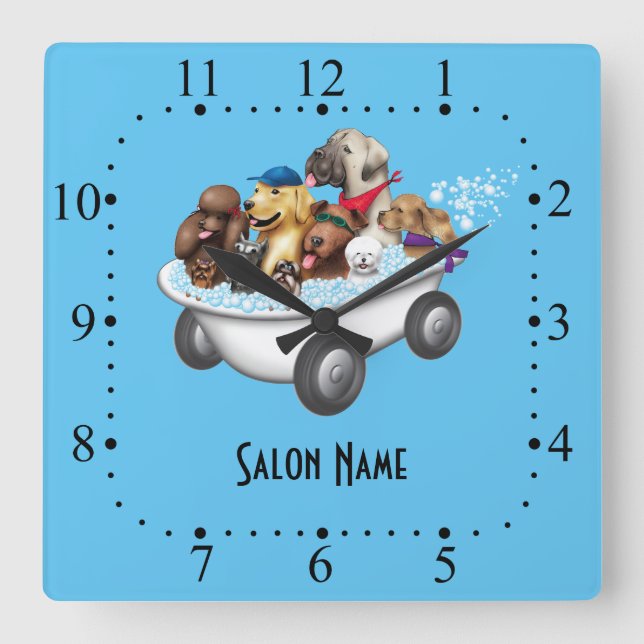 Dog grooming  Wall Clock (Front)