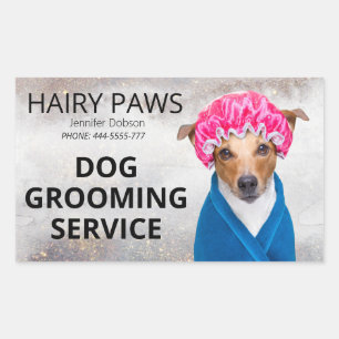Dog Grooming Watercolor Business Sticker Sheet
