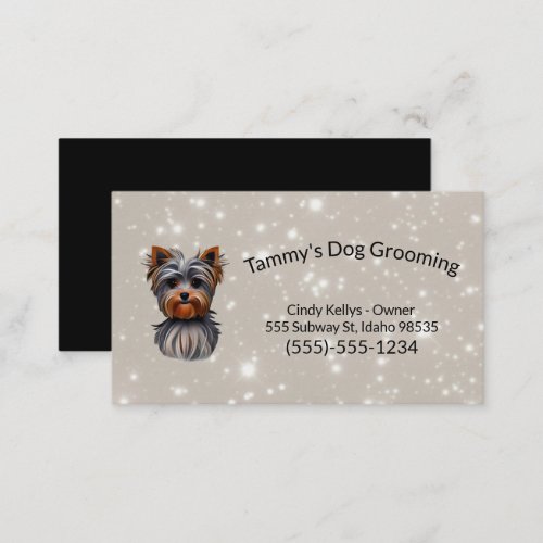 Dog Grooming Yorkie  Business Card