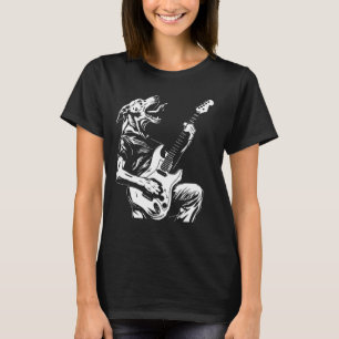 Dog Guitarist Guitar - American Foxhound Dad Mom T-Shirt