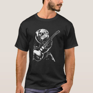 Dog Guitarist Guitar - Boerboel Dad Mom T-Shirt