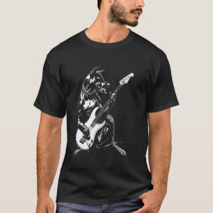 Dog Guitarist Guitar - German Pinscher Dad Mom T-Shirt
