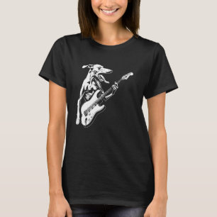 Dog Guitarist Guitar - Greyhound Dad Mom T-Shirt