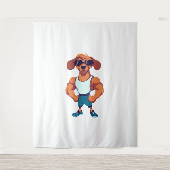 Dog Gym Tapestry (Front)