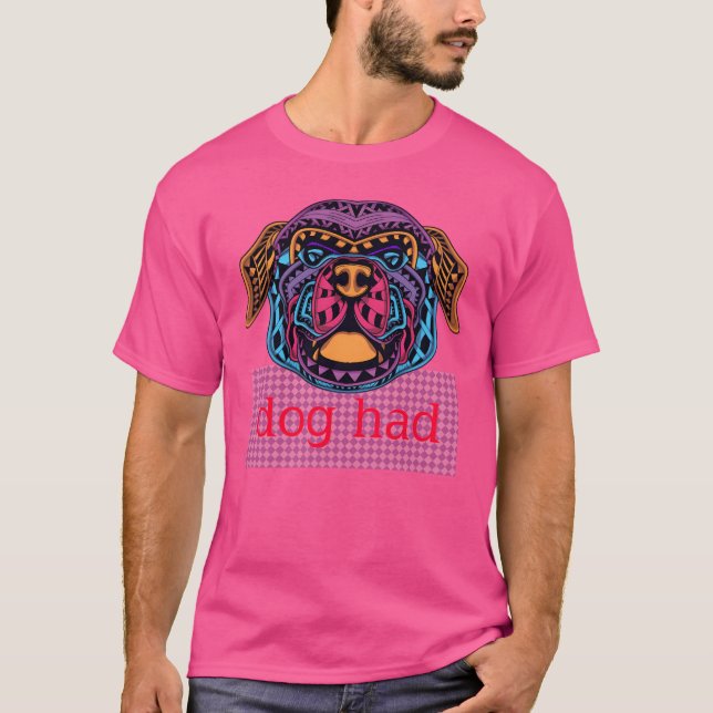 Dog had funny retro T-Shirt (Front)
