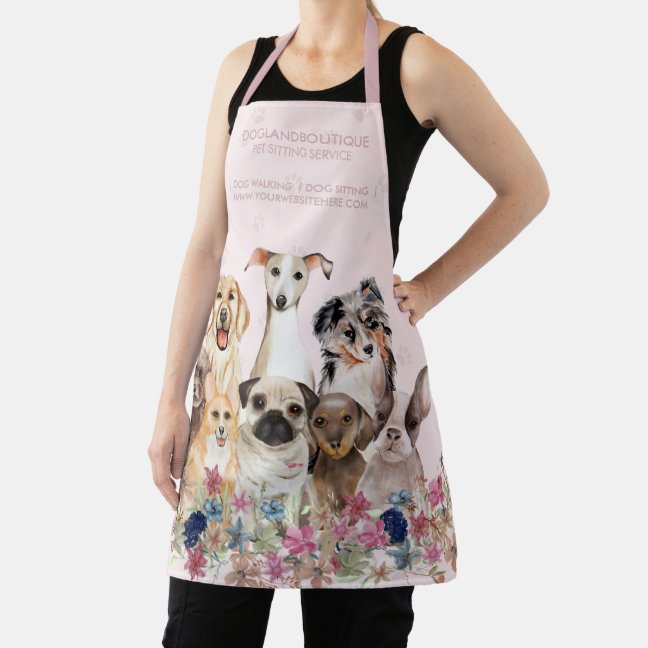 Dog Hair Cut Puppy Grooming Petsitter Apron