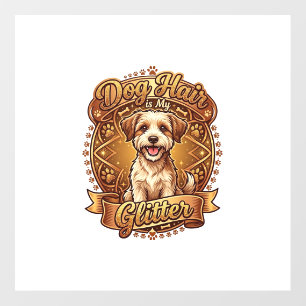 Dog Hair Is Glitter Fluffy Gold Ribbon_1 Floor Decals