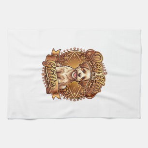 Dog Hair Is Glitter Fluffy Gold Ribbon_1 Kitchen Towel