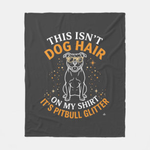 Dog Hair Pitbull Glitter Wearing Sunglasses Stars Fleece Blanket