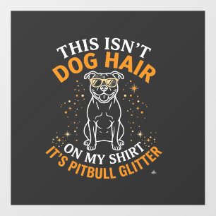 Dog Hair Pitbull Glitter Wearing Sunglasses Stars Floor Decals