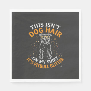Dog Hair Pitbull Glitter Wearing Sunglasses Stars Napkins