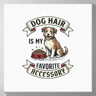 Dog Hair Shirt Vintage Engraving Funny Dog Lover D Canvas Photo Tile