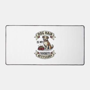 Dog Hair Shirt Vintage Engraving Funny Dog Lover D Desk Mat