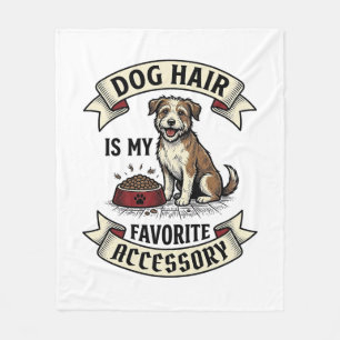 Dog Hair Shirt Vintage Engraving Funny Dog Lover D Fleece Blanket