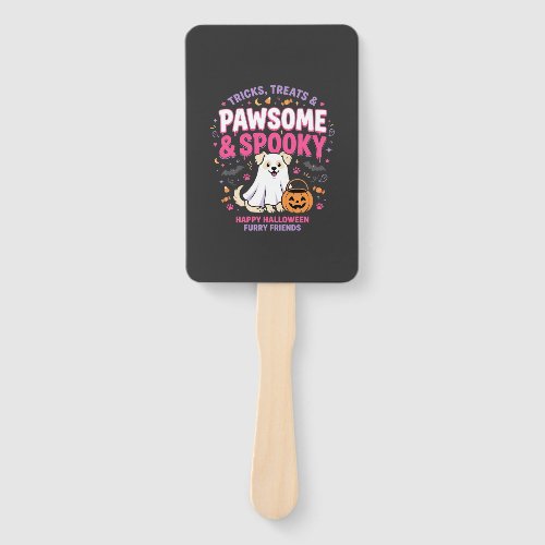 Dog Halloween Boo Crew (2) Hand Fan