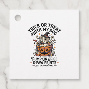 Dog Halloween Candy Night Favor Tags