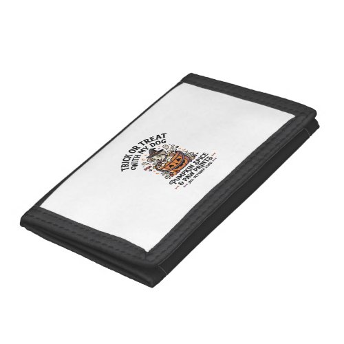 Dog Halloween Candy Night Trifold Wallet