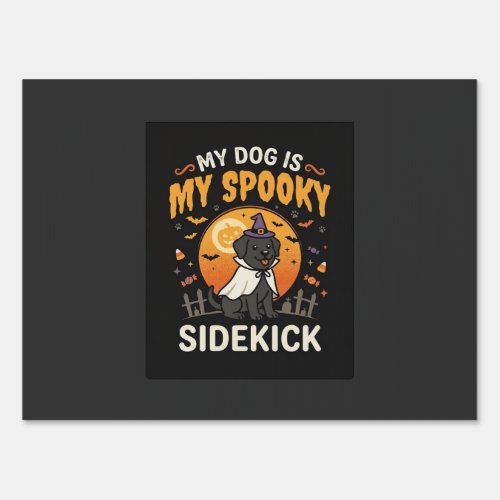 Dog Halloween Costume Night Sign