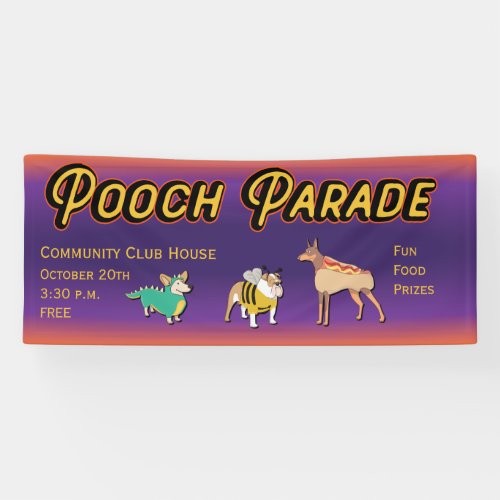 Dog Halloween Costume Pooch Parade Banner